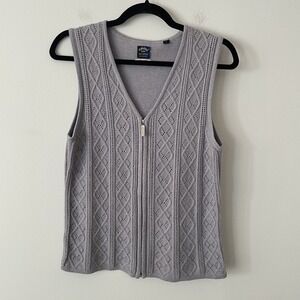 Callaway Golf Wool Full Zip Vest Lavender Sz S Layer Preppy Cottage Granola Girl